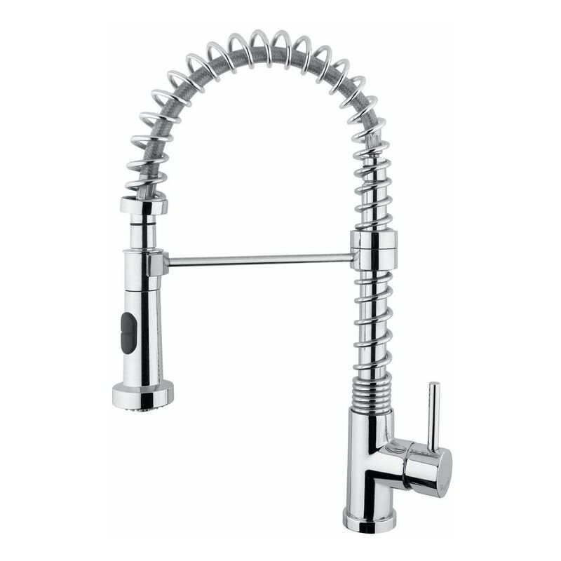 foto del prodotto idral miscelatore monocomando per lavello con doccia dual jet ad attacco magnetico 09426 03 cromato ottone