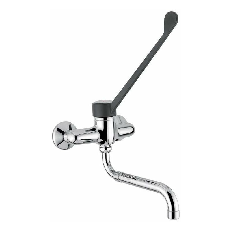 foto del prodotto idral miscelatore per lavello a parete con leva clinica 09488 cromato ottone