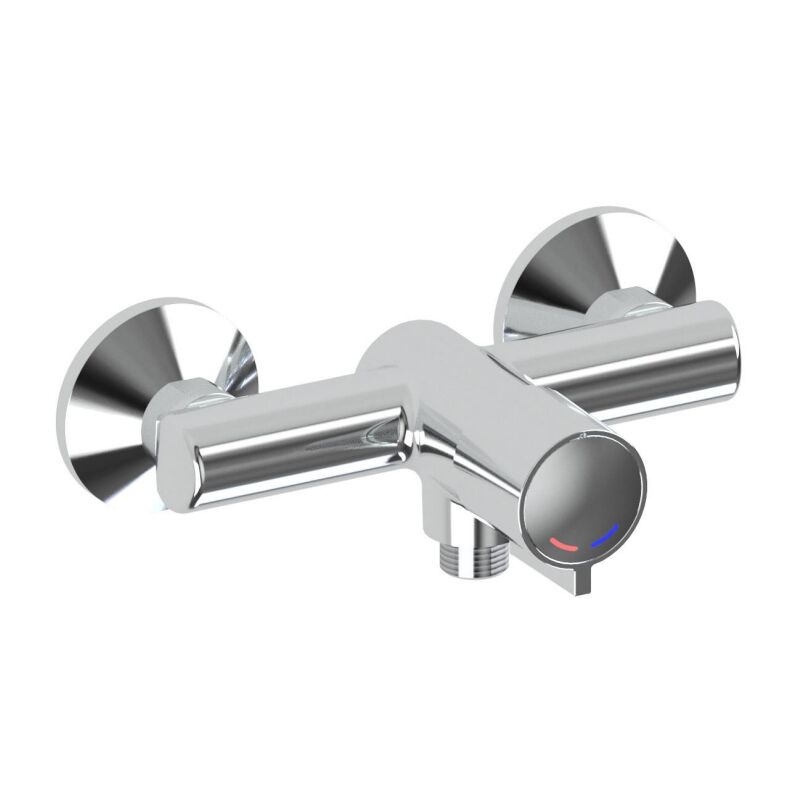 foto del prodotto idral miscelatore temporizzato 25 sec per doccia con pulsante antibloccaggio serie minimal 08537 30f cromato ottone