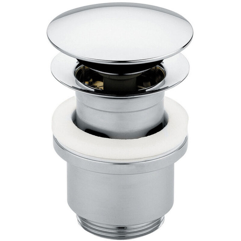 foto del prodotto idral - piletta lavabo 1 1 4 con troppo pieno 0419 cromato - ottone