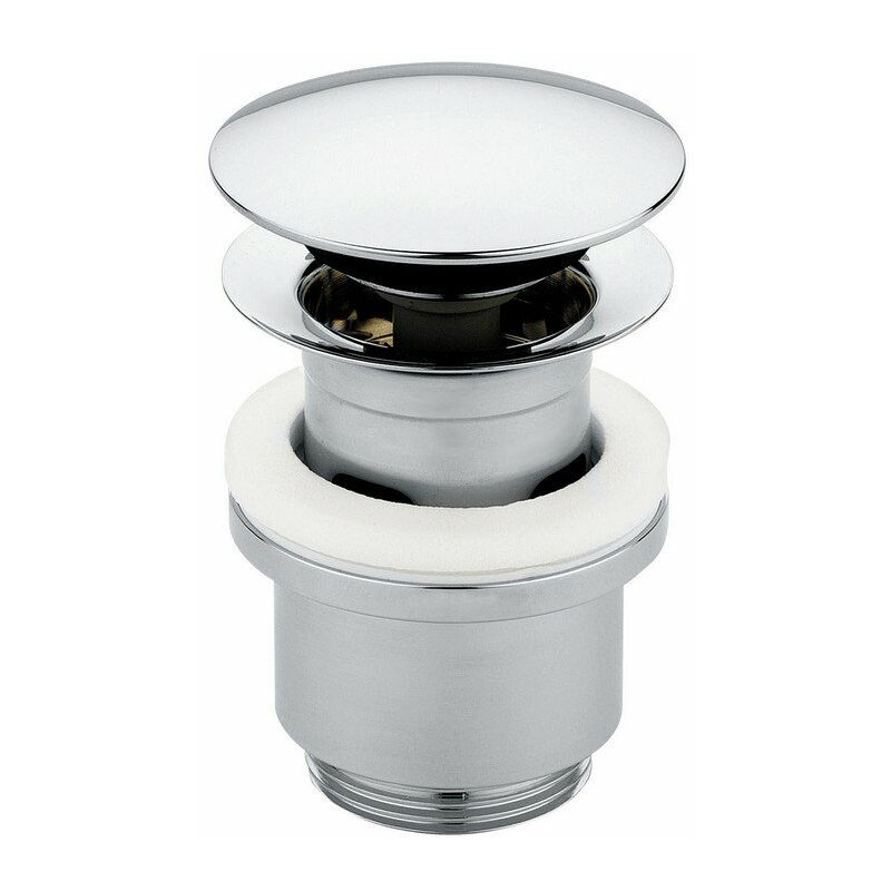 foto del prodotto idral piletta lavabo 11 4 con troppo pieno 0419 cromato ottone