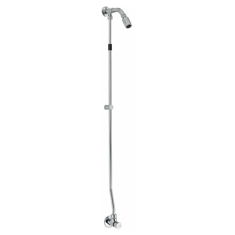 foto del prodotto idral rubinetto esterno temporizzato per doccia modern a parete con soffione doccia ksa20 31 cromato ottone