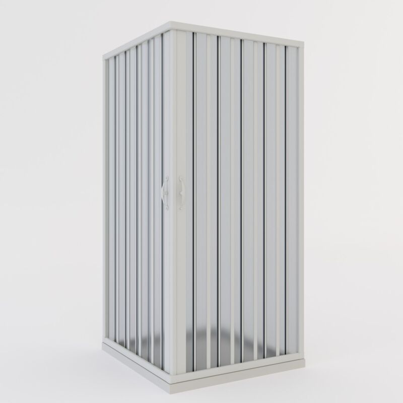immagine 0 del prodotto idralite box cabina doccia a soffietto in pvc cm h 185 con apertura centrale mod. aster 70x100 cm
