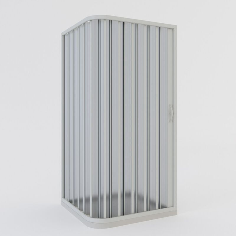 foto del prodotto idralite box cabina doccia a soffietto in pvc cm h 185 con apertura laterale mod. aster 80x80 cm