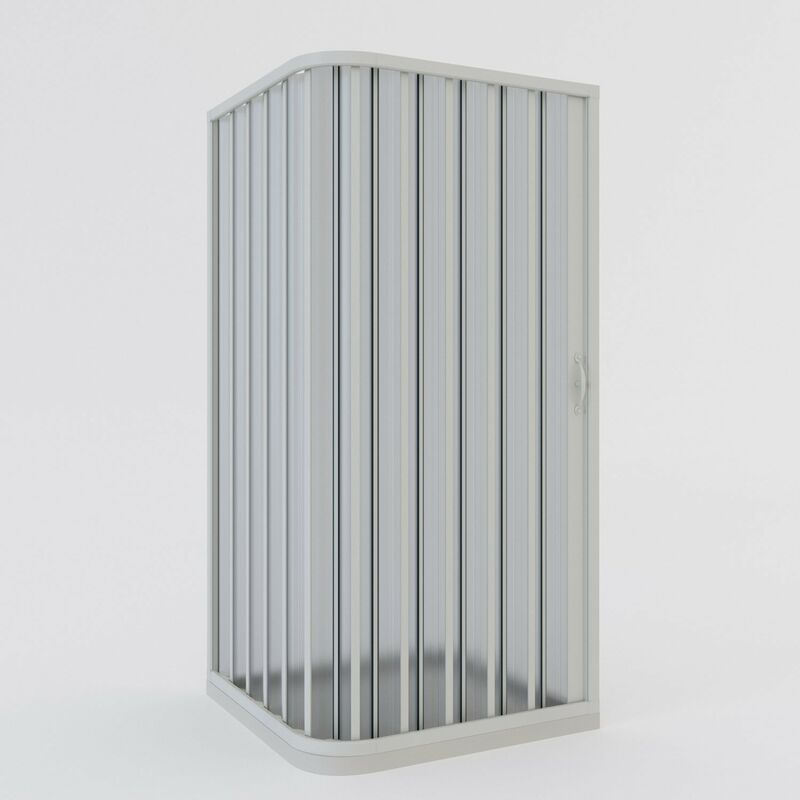 foto del prodotto idralite box cabina doccia a soffietto in pvc cm h 185 con apertura laterale mod. aster 90x100 cm