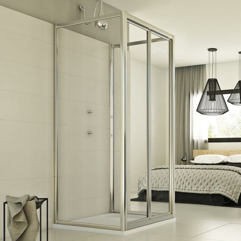 foto del prodotto idralite box doccia 3 lati a libro h 198 mod. urban trio p 70x90x70 cm