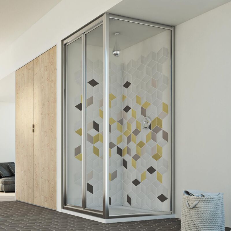 immagine 0 del prodotto idralite box doccia a libro vetro trasparente h 198 mod. urban duo p 70x90 ap. 90 cm
