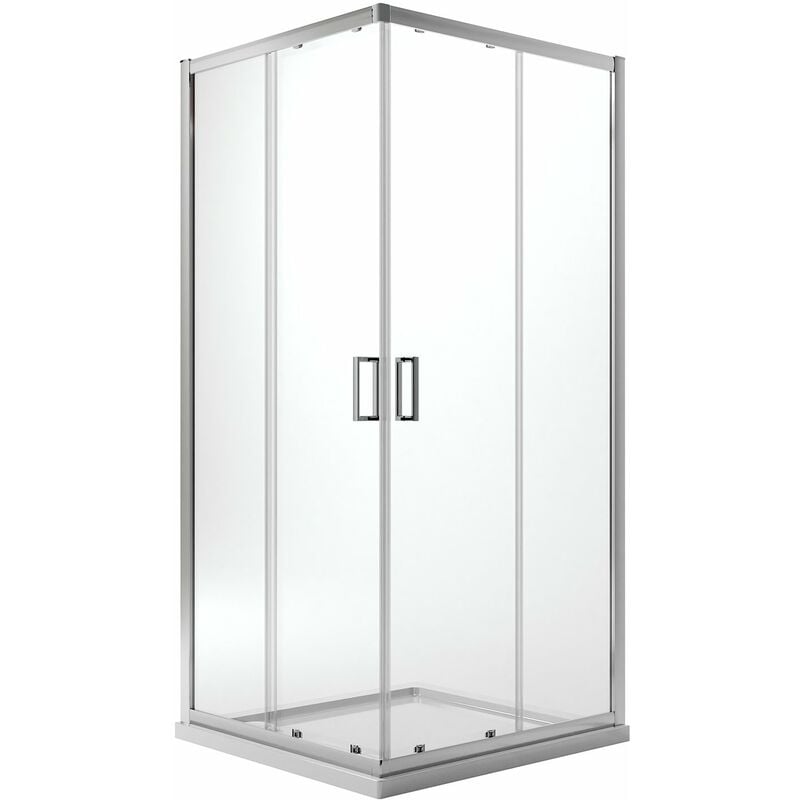 foto del prodotto idralite - box doccia angolare cristallo trasparente h 185 mod. ready 70x70 cm quadrato