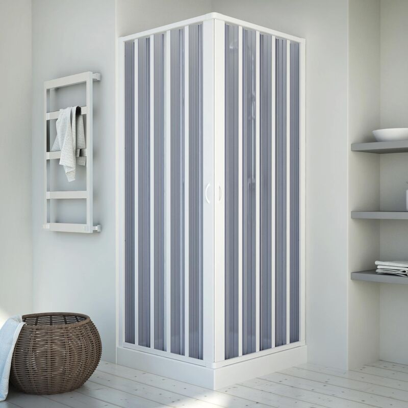 foto del prodotto idralite box doccia pvc a soffietto h 185 mod. energy centrale 80x80 cm