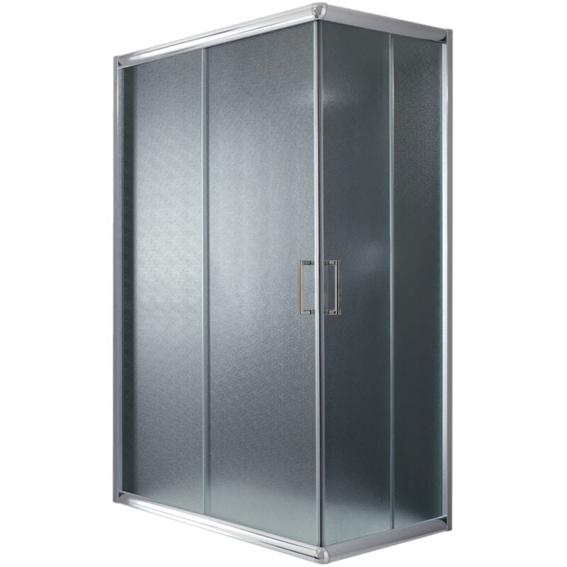 foto del prodotto idralite box doccia scorrevole vetro stampato h 198 mod. alabama 80x120 cm rettangolare