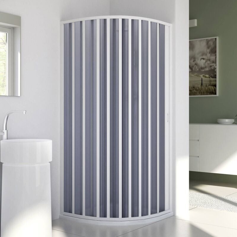 foto del prodotto idralite box doccia semicircolare in pvc h 185 mod. sharp laterale 70x90 cm raggio 38