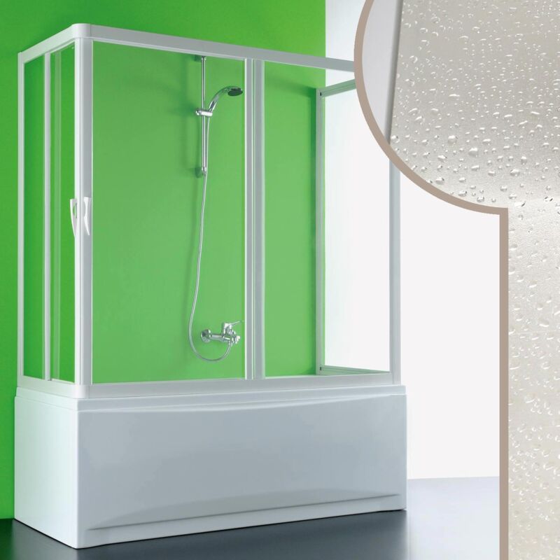 foto del prodotto idralite box doccia sopravasca 3 lati h 150 cm in acrilico mod. nettuno 70x160x70 cm apertura centrale