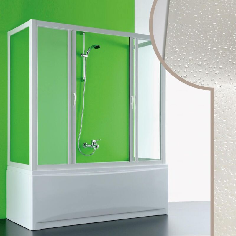 foto del prodotto idralite box doccia sopravasca 3 lati h 150 cm mod. plutone 2 in acrilico 70x140x70 cm apertura centrale