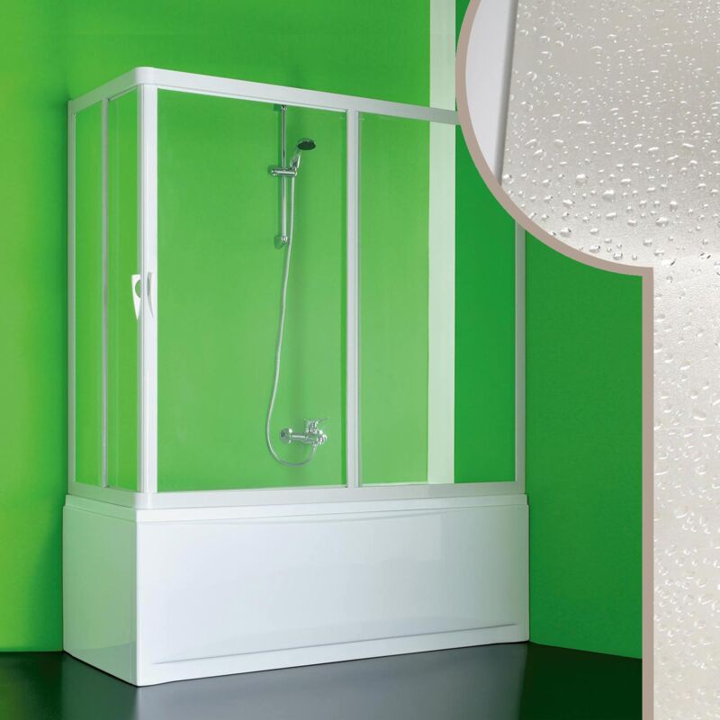 foto del prodotto idralite box doccia sopravasca in acrilico h 150 cm mod. nettuno 90x180 cm con apertura centrale