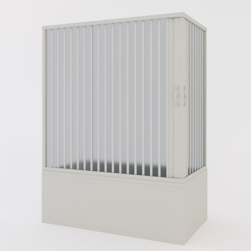 foto del prodotto idralite box doccia sopravasca in pvc a soffietto h 150 mod. ortensia con apertura centrale 70x160 cm