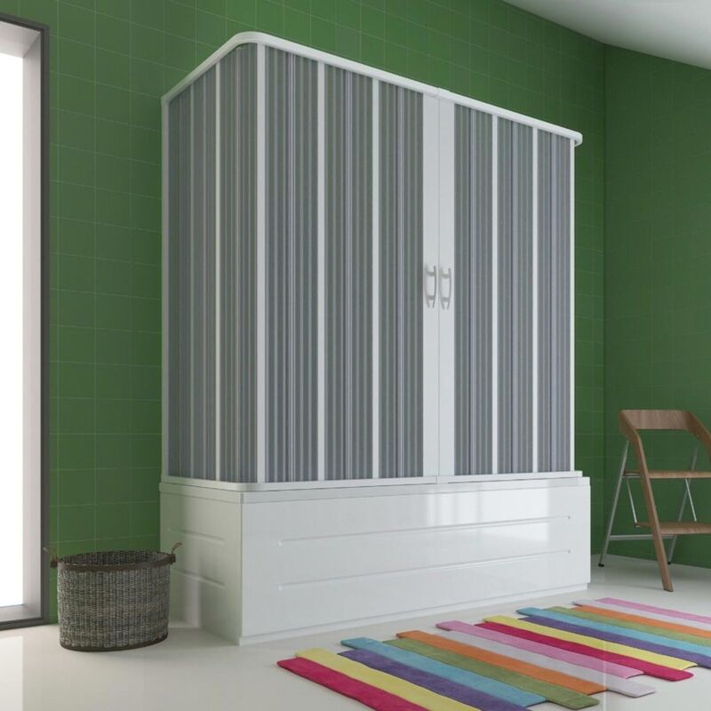 foto del prodotto idralite box sopravasca 3 lati pvc a soffietto centrale 70x170x70 cm bianco mod. flex
