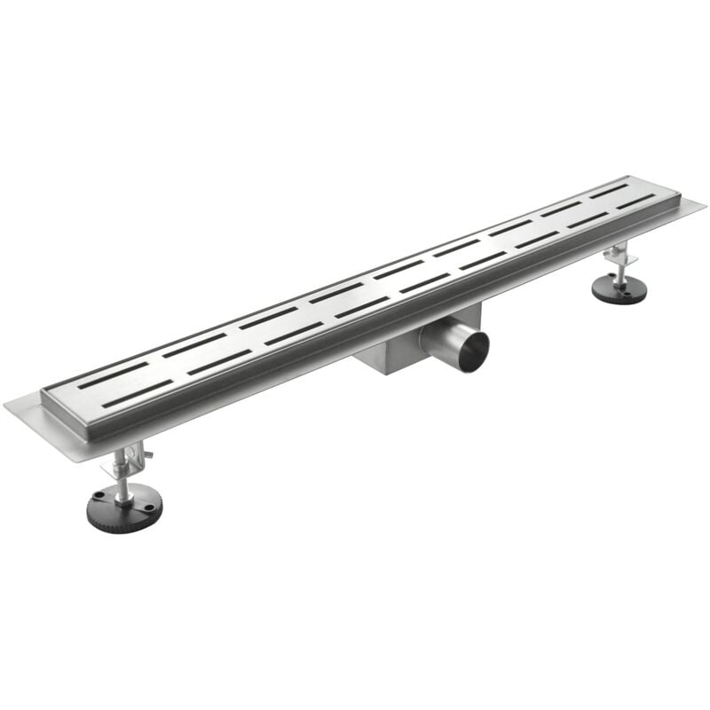 foto del prodotto idralite canalina di scarico a pavimento in acciaio inox mod. line 80x7 cm