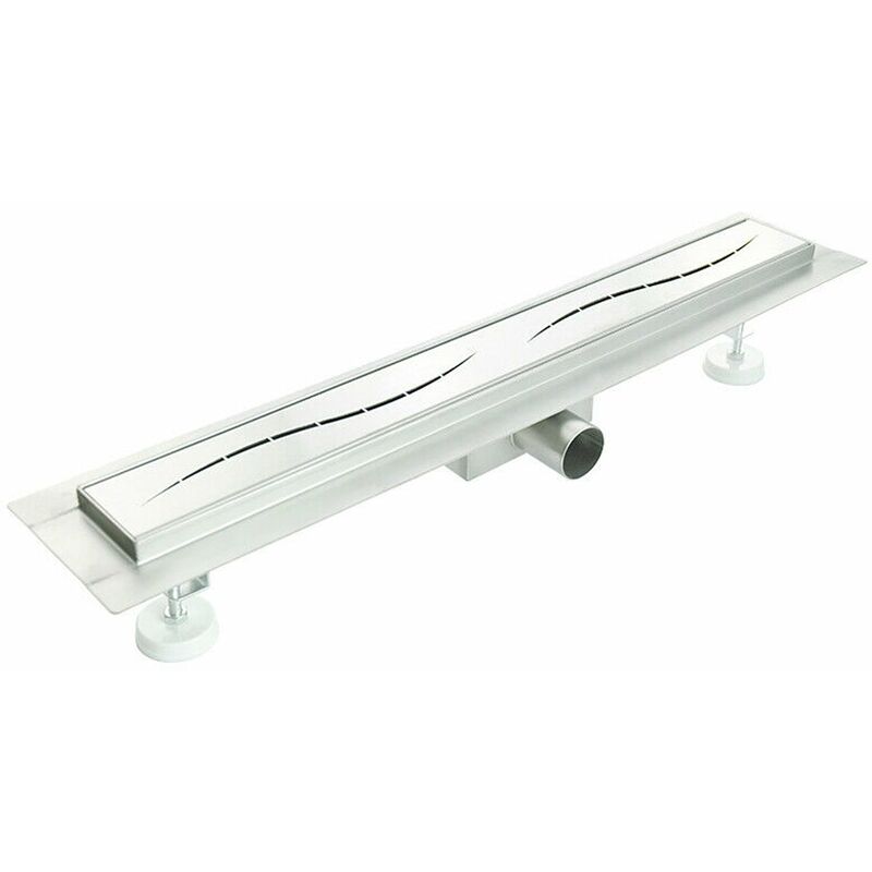 foto del prodotto idralite canalina doccia di scarico a pavimento acciaio inox mod. onda 100 cm