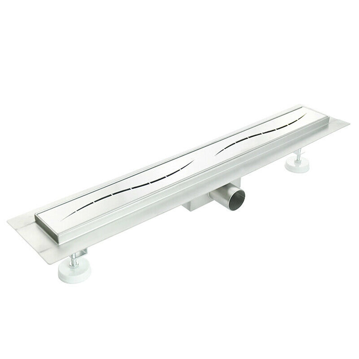 foto del prodotto idralite canalina doccia di scarico a pavimento acciaio inox mod. onda 70 cm