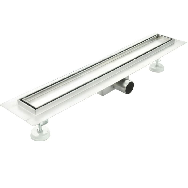 foto del prodotto idralite canalina doccia di scarico a pavimento piastrellabile in acciaio inox mod. tile 50 cm