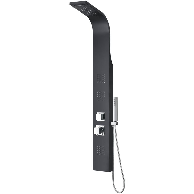 immagine 0 del prodotto idralite colonna doccia curva alluminio nero pannello idromassaggio mod. vittoria