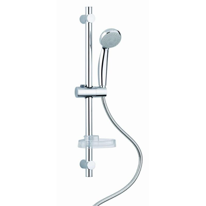 foto del prodotto idralite metaform aqualine set saliscendi aurora acciaio cromato abs 3 getti anticalcare