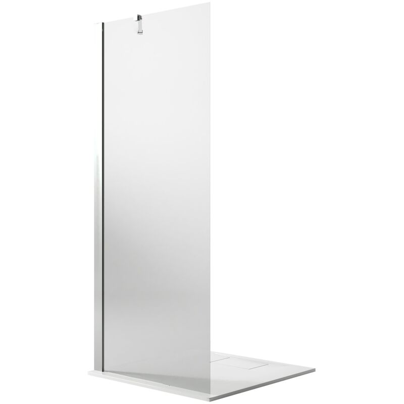 immagine 0 del prodotto idralite parete doccia vetro trasparente con trattamento anticalcare h 190 mod. walk in flip 30 cm