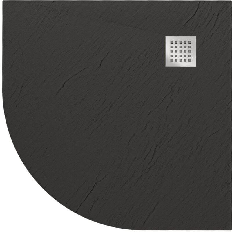 foto del prodotto idralite piatto doccia antracite effetto pietra mod. blend 90x90 cm semicircolare