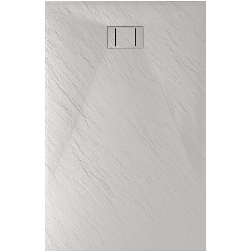 foto del prodotto idralite piatto doccia bianco effetto pietra mod. blend 80x90 cm rettangolare