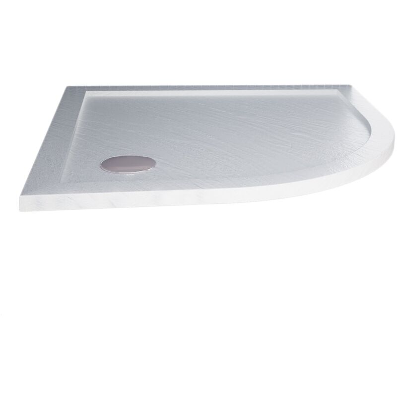 foto del prodotto idralite piatto doccia bordato effetto pietra bianco in acrilico mod. flower 80x80x4 cm semicircolare