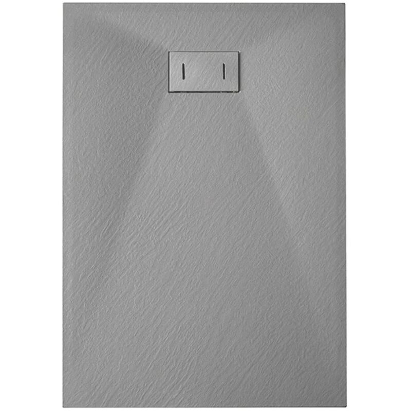 foto del prodotto idralite piatto doccia grigio effetto pietra rettangolare mod. strong 80x120 cm