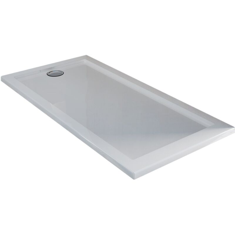 foto del prodotto idralite piatto doccia in acrilico bordato bianco lucido mod. flower 80x140x4 cm rettangolare
