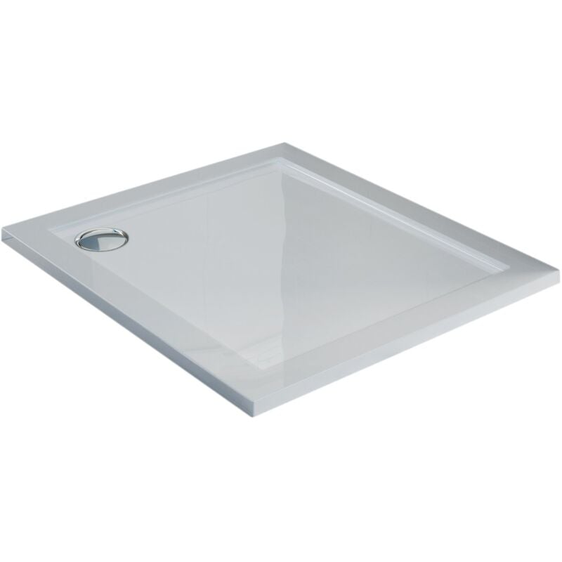 foto del prodotto idralite piatto doccia in acrilico bordato bianco lucido mod. flower 80x80x4 cm quadrato