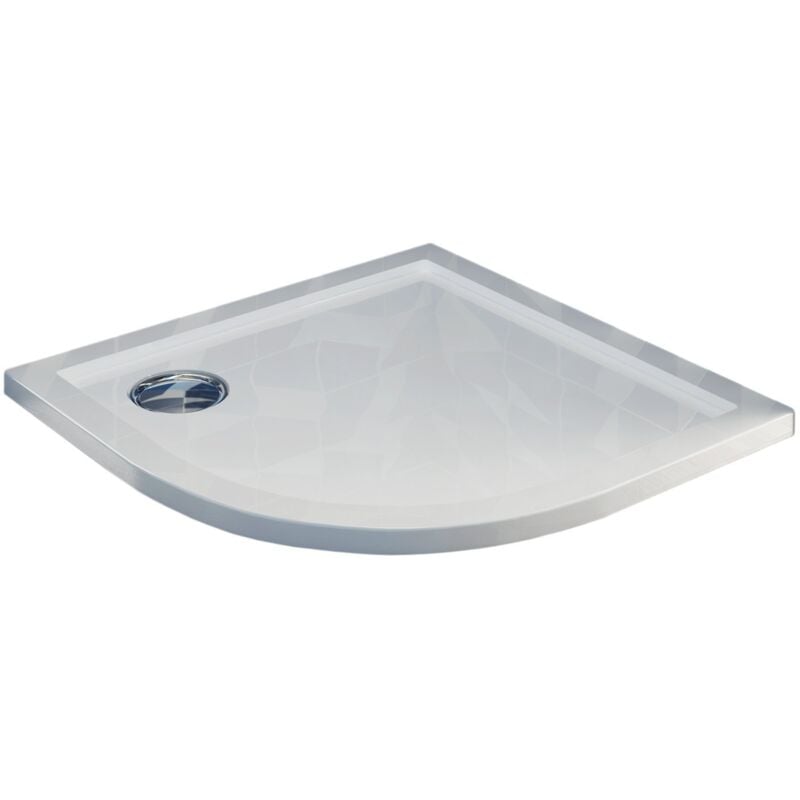 foto del prodotto idralite piatto doccia in acrilico bordato bianco lucido mod. flower 80x80x4 cm semicircolare