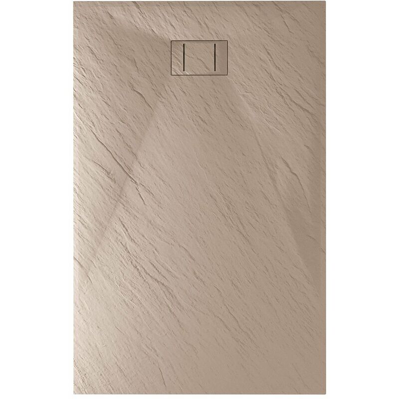 foto del prodotto idralite piatto doccia tortora effetto pietra mod. blend 80x160 cm rettangolare