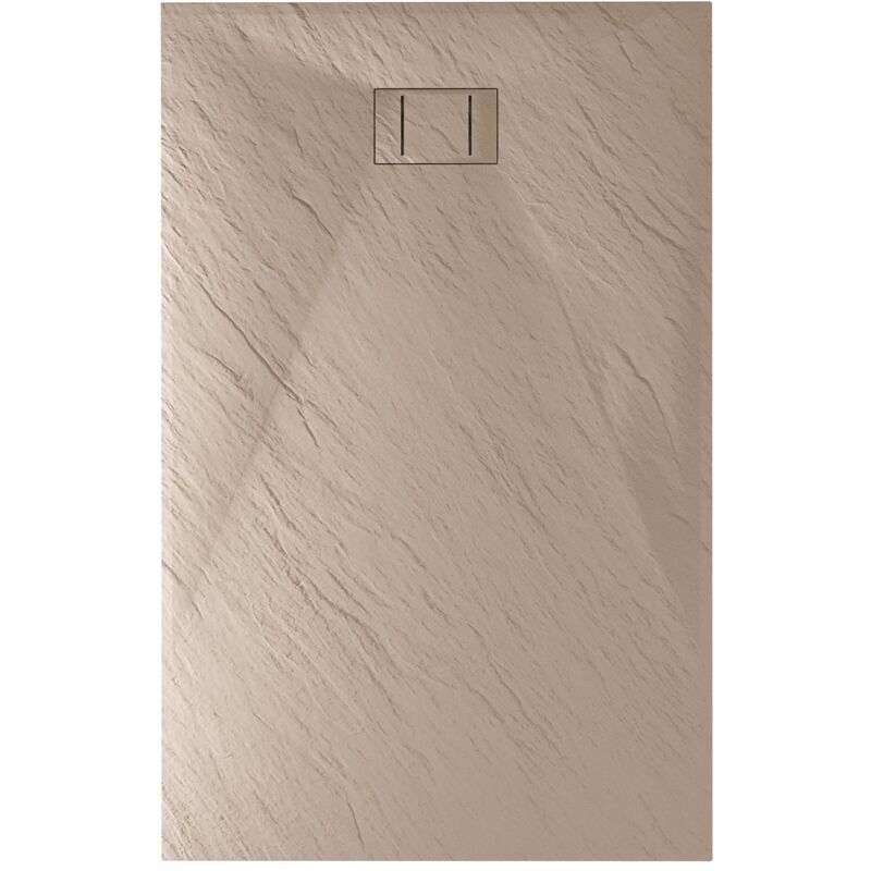 foto del prodotto idralite piatto doccia tortora effetto pietra mod. blend 80x180 cm rettangolare