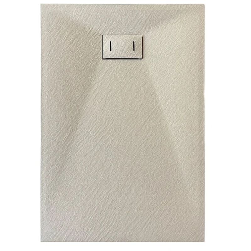 foto del prodotto idralite piatto doccia tortora effetto pietra rettangolare mod. strong 80x100 cm