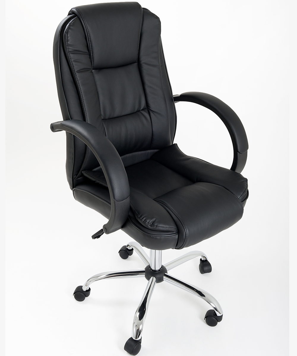 foto del prodotto idralite poltrona da ufficio presidenziale ergonomica in ecopelle modello smoke con supporto lombare