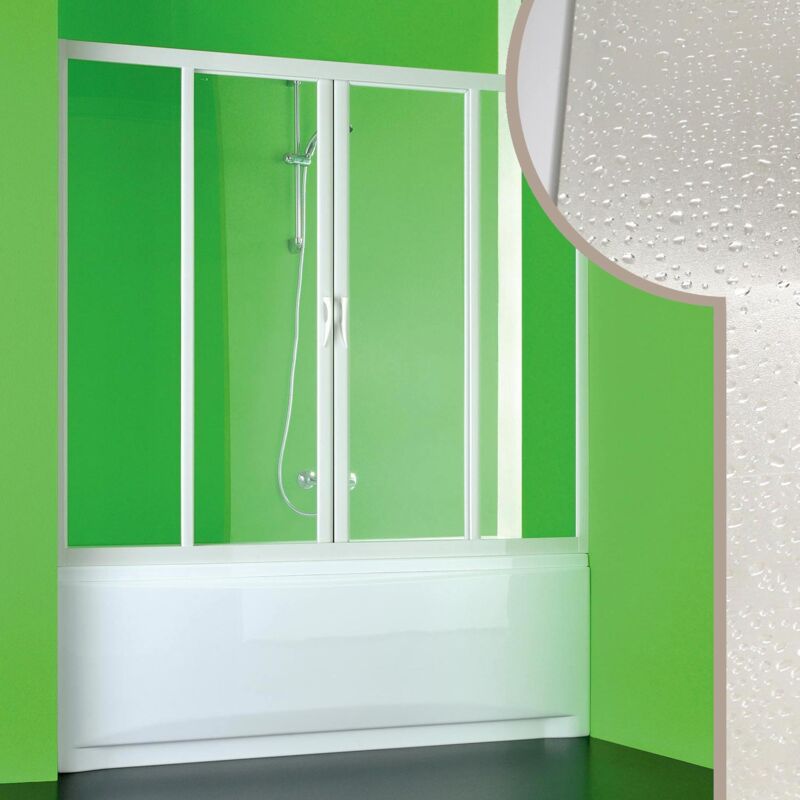 foto del prodotto idralite porta doccia sopravasca h 150 cm mod. plutone 2 in acrilico 150 cm con apertura centrale