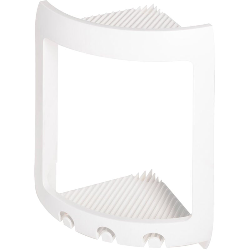 foto del prodotto idralite scaffale porta oggetti bianco mensola doccia angolare per bagno mod. oasi