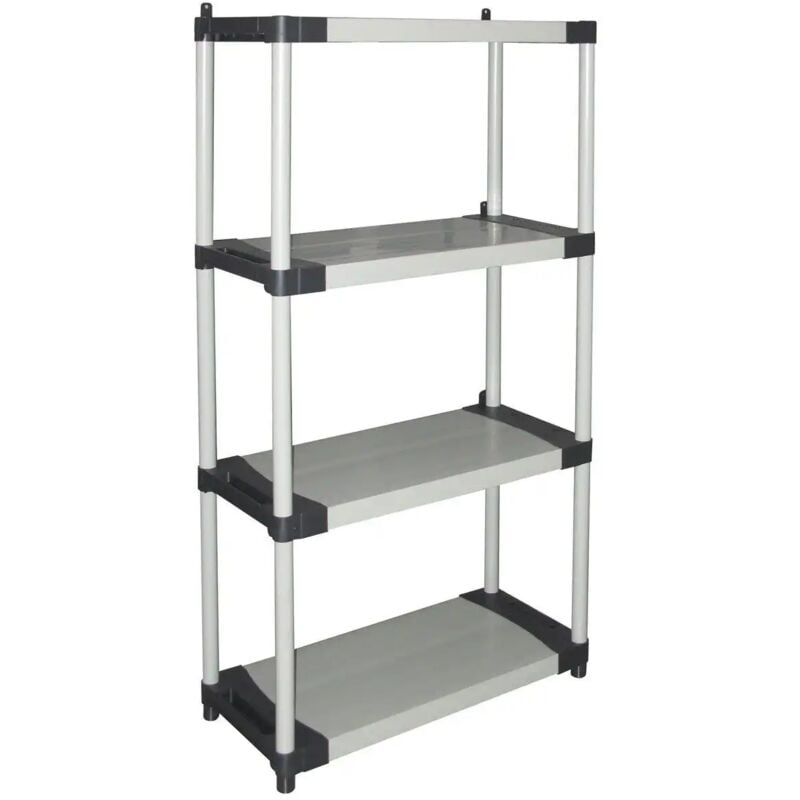 foto del prodotto idralite scaffale scaffali modulare in resina 4 ripiani 80 cm grigio scaffalatura
