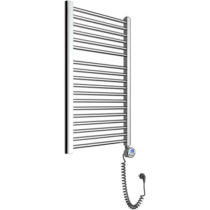 foto del prodotto idralite scaldasalviette elettrico cromo con termostato digitale 770 x 500 mm ercos tekno astctf930005000770 h770 l500 z 450