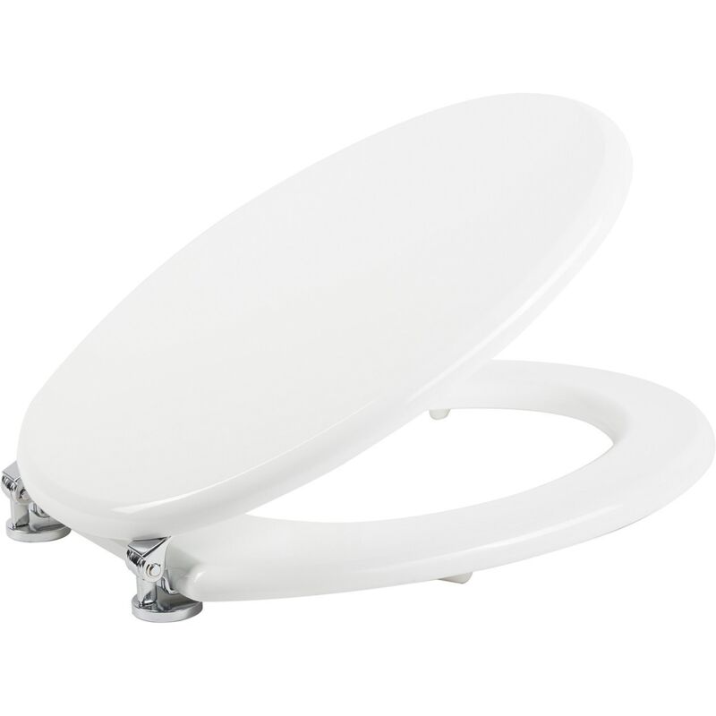 foto del prodotto idralite sedile wc bianco copriwater copriasse in mdf con coperchio mod. ellisse fit