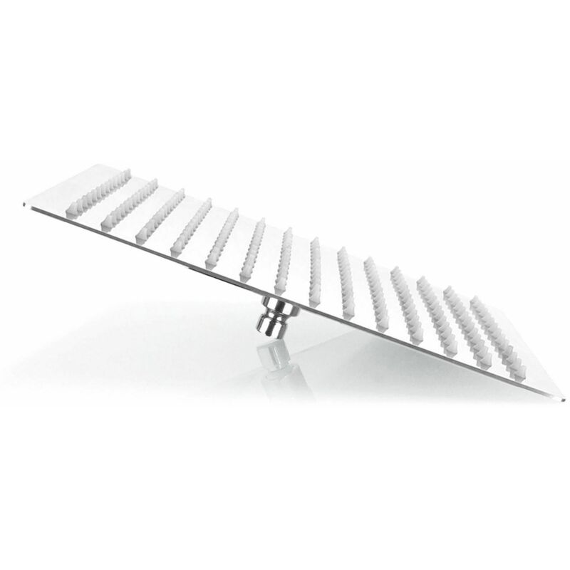 foto del prodotto idralite soffione doccia a pioggia quadrato 30x30 in acciaio cromo anticalcare ultrasottile