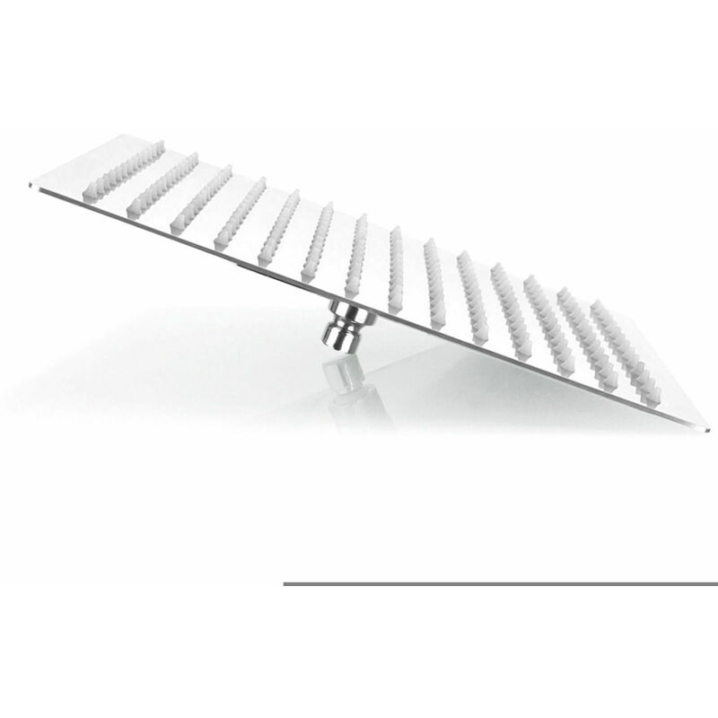 foto del prodotto idralite soffione doccia a pioggia quadrato 35x35 in acciaio cromo anticalcare ultrasottile