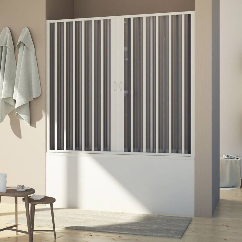 immagine 0 del prodotto idralite sopravasca in pvc a soffietto h 150 cm mod. delfi centrale 160 cm con apertura laterale