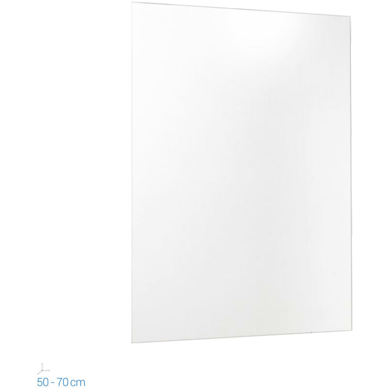 foto del prodotto idralite specchio da bagno rettangolare 50x70 cm filo lucido specchiera mod. narciso basic
