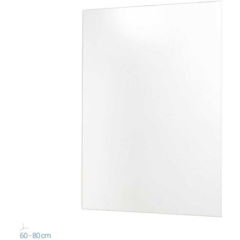 foto del prodotto idralite specchio rettangolare 60x80 specchiera da bagno da parete mod. narciso wide