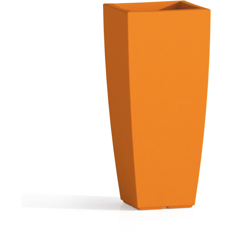 foto del prodotto idralite - vaso alto in resina monacis stilo square h 70 cm. vari colori - colore arancio