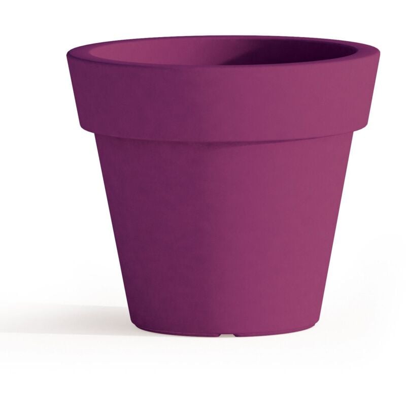 foto del prodotto idralite vaso e sottovaso in resina h 45 mod. begonia tondo viola